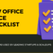 New Office Fit Out Checklist | Area